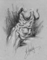 Michael Hensley Drawings, Female Form 4